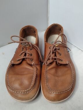 Lems Mens Mariner Brown Leather Zero Drop Boat Shoes 14 Brown Tan B16 Walnut B16